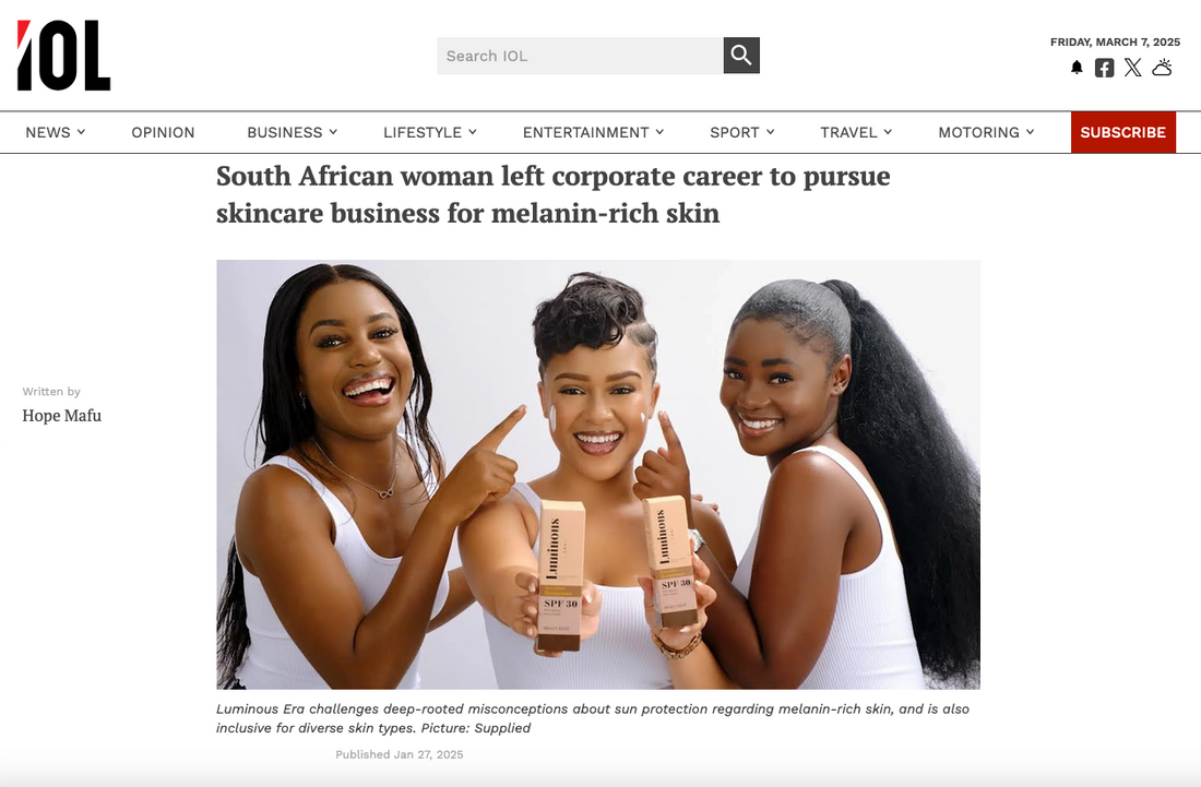 Luminous Era Featured on IOL / The Star publication